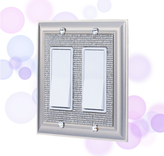 Crystal Rhinestone Wall Plate Cover (2 Gang)