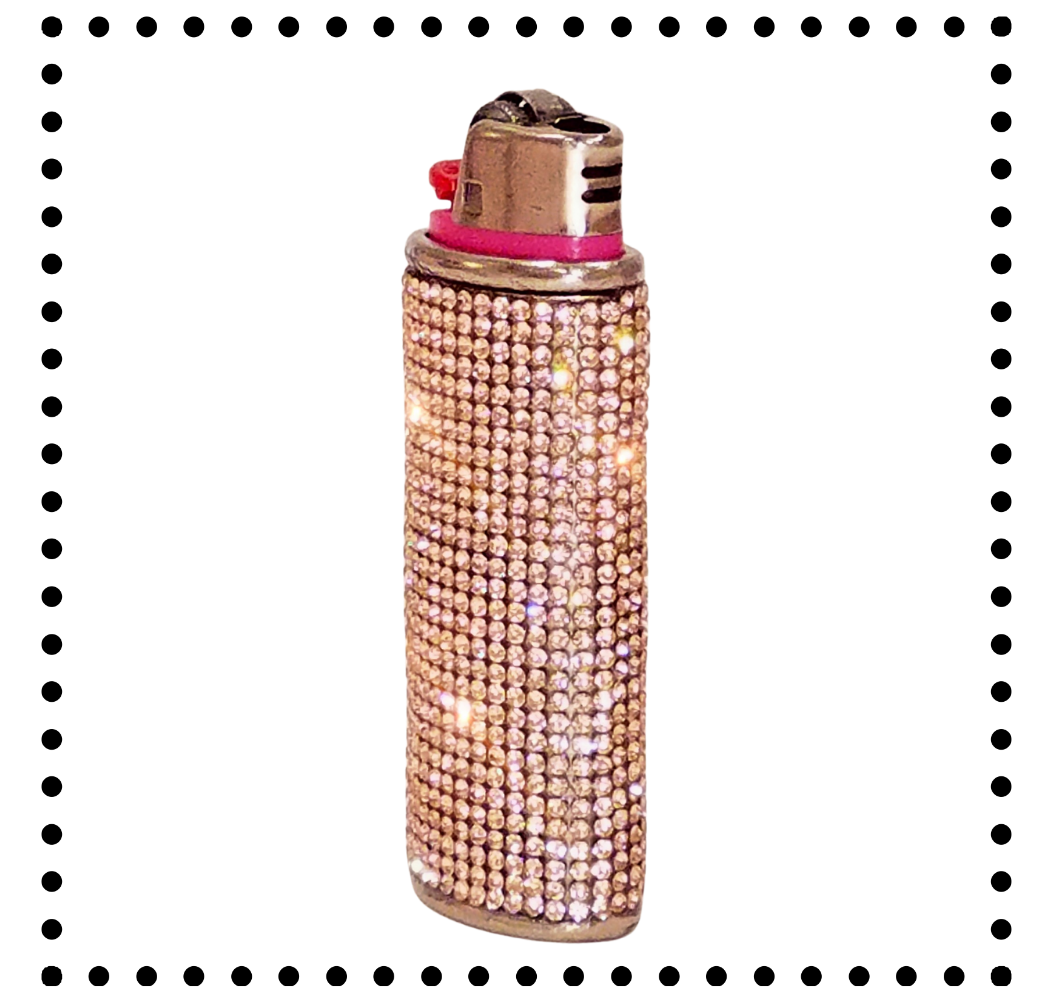 Rose Gold Crystal Rhinestone Lighter Cover/ Sleeve
